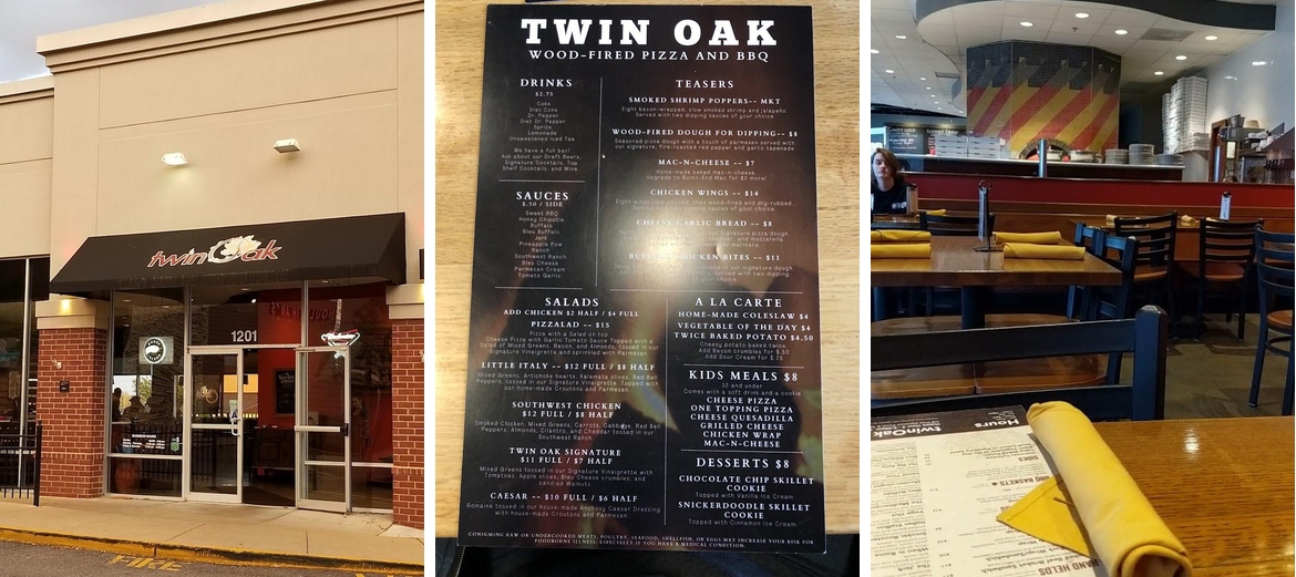 Twin Oak Wood Fired Pizza & BBQ Menu